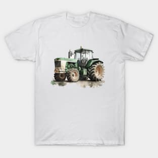 tractor for farmer watercolor T-Shirt